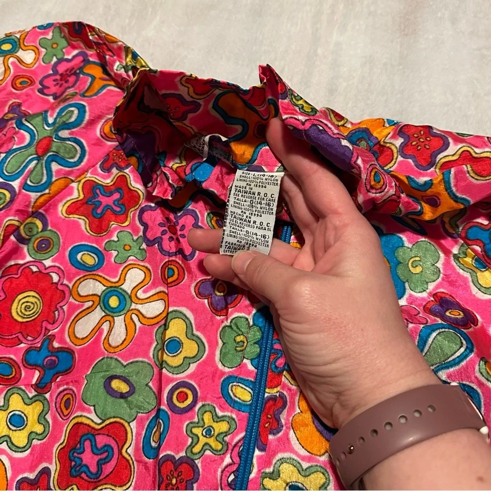 Vintage Colorful Floral Windbreaker - Picture 4 of 8